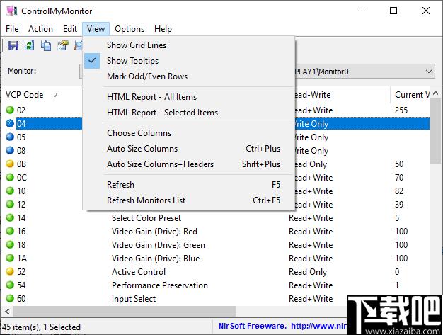 ControlMyMonitor下载,显示器,显示配置